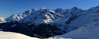 Panorama sur le massif du Mont Blanc