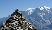Vue sur le Mont Blanc depuis le sommet du Mont Joly